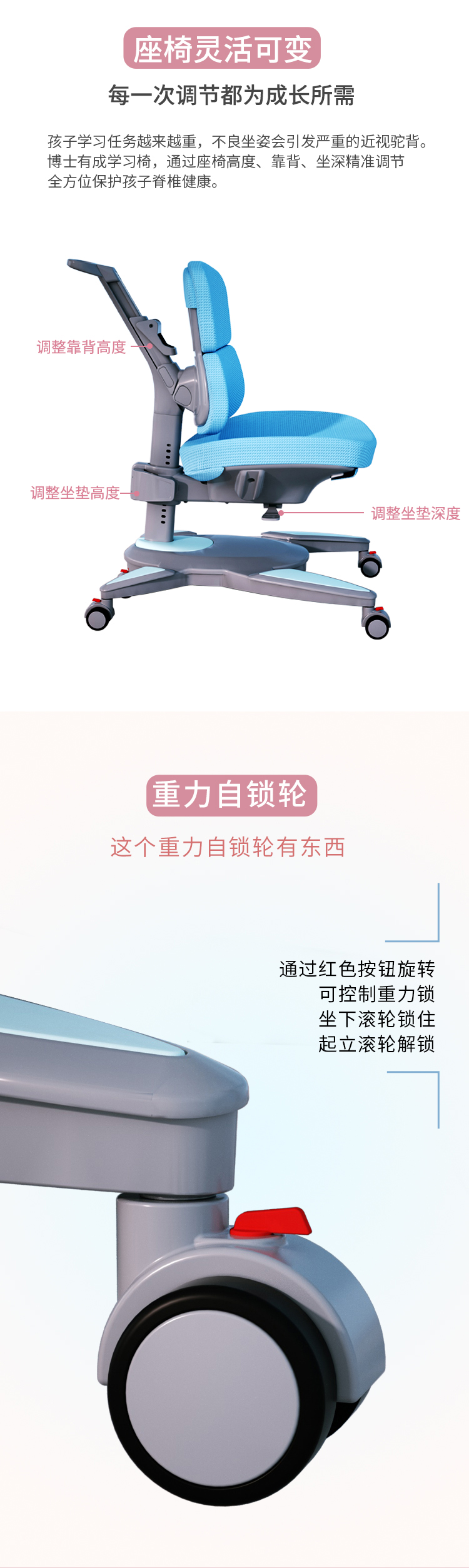 人体工学椅，座椅灵活可变